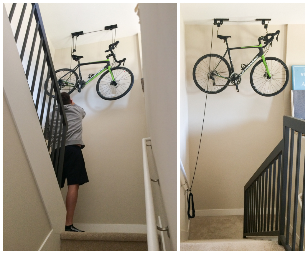 bicycle hoist storage